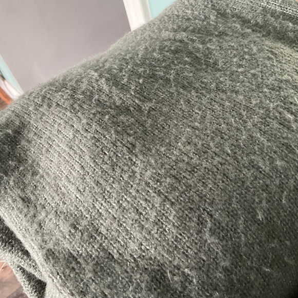 Forever 21 Belted Longline Cardigan Sweater Duster Olive Green Pockets Large - Picture 8 of 9